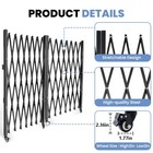 51in Double Folding Security Gate Lockable Accordion Gate With Wheel For Outdoor