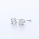 Stud Earrings Solid 14k Yellow Gold Classic Round 1 01 Ct Natural Diamond H Si2