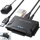Usb 3 0 To Ide   Sata Converter External Hard Drive Adapter Kit 2 5  3 5  Cable