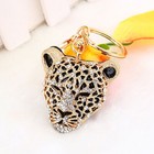 New Rhinestone Leopard Keyring Charm Pendant Purse Bag Key Ring Chain Keycha Lli