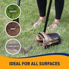 Dog Pooper Scooper  Swivel Bin   Rake  Includes 2 Scented Waste Bags  Black