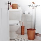 Autumn Alley Copper Tone Toilet Brush Holder Set   Farmhouse Bathroom Accessory