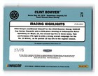 2019 Donruss Optic  74 Clint Bowyer Auto  75 202507