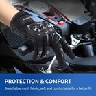 Motorcycle Gloves Touchscreen With Carbon Fiber Knuckles For Atv Riding Cycling