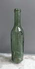 Vintage Forest Green Glass Bottle  7 5  Tall-push Up Bottom