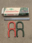 Vintage 50s 60s Diamond Double Ringer Horseshoes Game Set Usa Drop Forged In Box