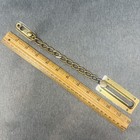 Vintage Antique Brass Chain Door Guard Security Lock Latch Read