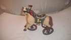 Vintage Wooden Toy Horse On Wheels