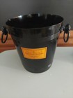 Black Metal Ice Bucket Champagne Veuve Clicquot Ponsardin A Reims France 2 Hdls 