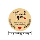 Thank You For Supporting My Small Business Stickers 1 5 Inch 2 Rolls Kraft