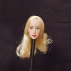 1 6 Female Long Hair Red Lips Beauty Girl Head Sculpt Carved For 12 figure Body