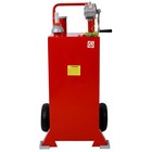 30 Gallon Gas Caddy With Wheels Fuel Fuel Diesel Oil Transfer Tank Portable Pump