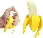 Case Of 12 Banana Squishy Soft Stress Relief Squeeze Fruit Gag Joke Novelty Toy