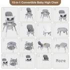 15-in-1 Baby High Chair  Convertible Highchair For Babies And Toddlers With A   
