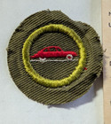 1953 Bsa Automobiling Merit Badge And Card Orange Empire Area