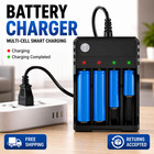 Rechargeable Lithium Battery Charger Usb 3 7v 1 2 4 Slot Universal Li-ion Smart