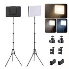 2 Pack Led Video Light Kit Studio 3200-6500k Dimmable Photo Tripod Photography