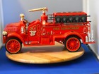 Vintage 1982 Red 1917 Model Ac Firetruck Jim Beams Whiskey Decanter Bulldog Mack