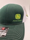 John Deere Richardson 112 Trucker Hat Green White Mesh Snapback Nwt Logo Cap