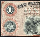 1800   s  1 Remainder Note  State Bank Of Michigan  Detroit   Xf