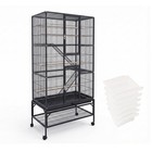 Large Bird Cage 69  Parrot Cage Metal Flight Cage W rolling Stand For Parakeets