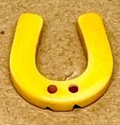 Lucky Horseshoe Horse Shoe Bakelite Realistic  Button 3 4   
