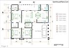 House Plans 12x11 Meter 39x36 Feet 3 Beds 2 Baths Shed Roof  a4 Hard Copy 