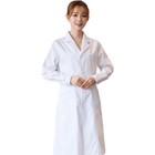 Unisex Long-sleeve Lab Coats Beauty Medical Clothing Laboratory Work White Coat