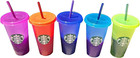 Starbucks Summer 2022 Color Change Venti Cold Cups With Straws  24oz  Pack Of 5 