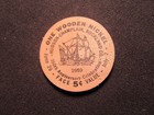 1959 Nyack  New York Wooden Nickel Token - Tappen Zee National Bank Wooden Coin