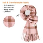 Womens Winter Scarf Large Warm Shawl Classic Tassel Plaid Oversized Wraps