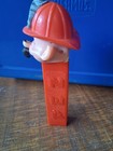 Vintage Pez No Feet Fireman Red Stem