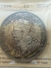 1936 1 Dollar Canada Iccs Ms64 