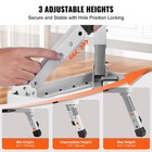 Vevor Step Stool Ladder Foldable 3 Adjustable Height Max Load 330lbs For Home