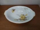 Vintage 50   s Mid Century Sango Cotillion Yellow Rose Gold Rim Oval 12    Platter