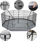 Foldable Metal Dog Exercise Pen pet Puppy Playpen Kennels Yard Fence