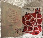Unused Christmas Santa Stocking Fireplace Vtg Greeting Card 1950s 1960s Sunshine