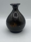 Antique Vtg Chinese Glazed Pottery Brown Glazed Vase Ceramic