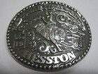 National Finals Rodeo Hesston 1984 Nfr Adult Cowboy Buckle Vintage Orig  Pkg    