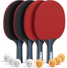 Ping Pong Paddles Table Tennis Set 8 Balls 2 Storage Bag Professional Rackets