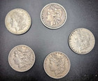 1878-1904 Morgan Silver Dollar Lot Of 5 Coins  These Exact 5 Coins