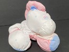 Fisher Price Puffalump Zebra Pony 1991 Vtg Plush Pink White Blue Stars Stripes