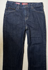 Arizona Original Boys 16 Husky Jeans Dark Wash Blue Denim Straight Leg