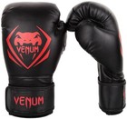 Venum Contender Hook And Loop Training Boxing Gloves - Black red 8oz