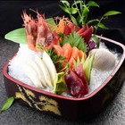 Dark Red With Bonsai Art Sushi Serving Tray - Square Sashimi Platter     