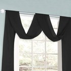 Black Sheer Window Scarf Valance For Girls Room Soft Voile Curtain Scaves Wed   
