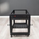 Vivo 12u 19  Open Frame Adjustable Server Rack  4 Post Mobile Data Holder