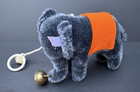 Vintage Steiff Club Membership Gift Blue Mohair Elephant Plush With Bell 2007 Ec