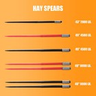 43 49  Square Hay Spike Bale Spear Wide Tine Spike Skid Conus For Tractor