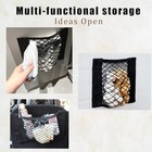 2pcs Universal Car Cargo Net With Adhesive Tape  9 8  15 7in 15 7 X 9 8 Inches